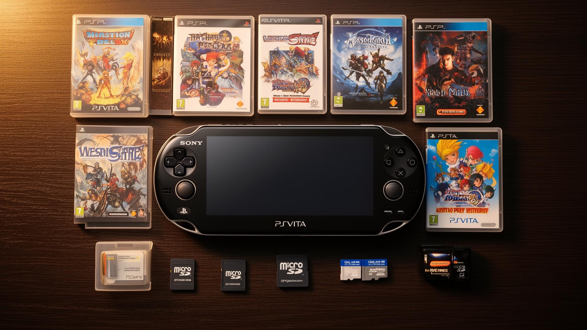 PS Vita Slim with game collection
